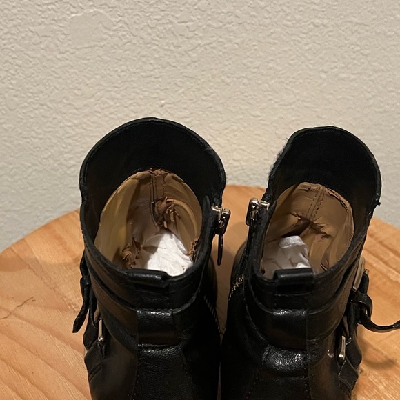 Coach Pauline Ankle Boot in Black Leather with Gold Hardware Size 8.5 - Picture 8 of 9